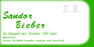 sandor bieber business card